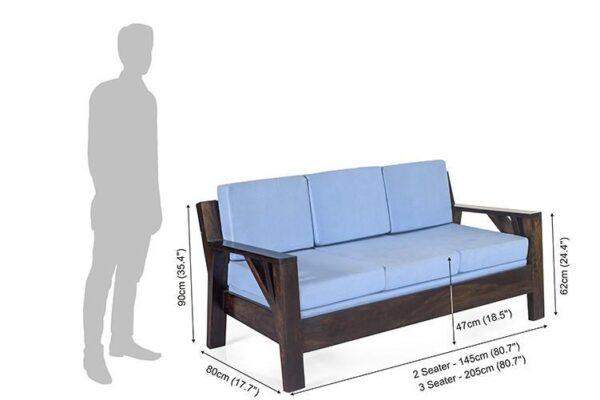 Solid Wood Frozen Sofa Set - Image 8
