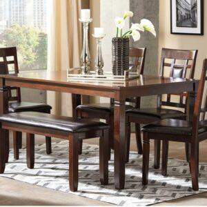 Dining set "Houston" 4 chairs with 1 Bench seater