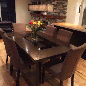 Dining set Hailey 6 seater high cushioned back chairs