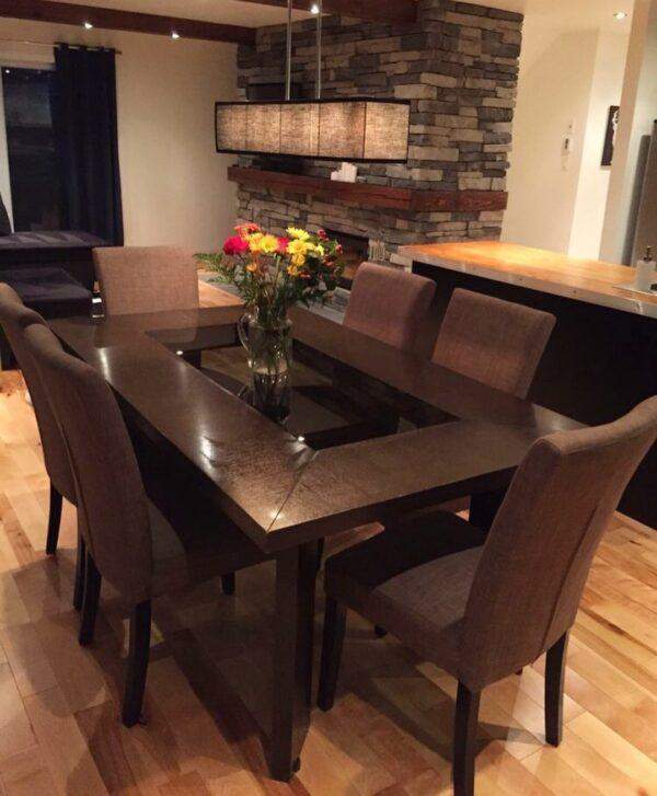 Dining set Hailey 6 seater high cushioned back chairs