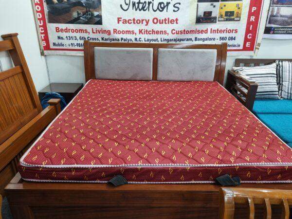 Solid Teak wood framed "Curve Bed" with hydraulic storage - Image 6
