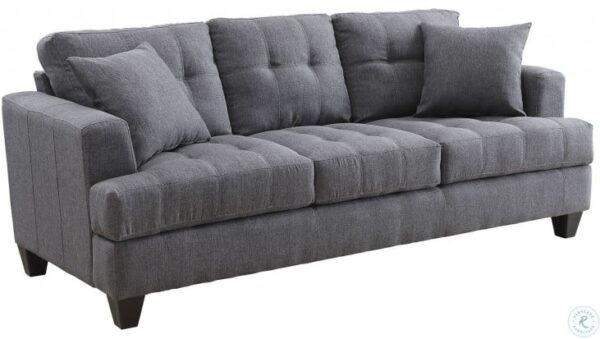 Samuel Charcoal Sofa Set - Image 4