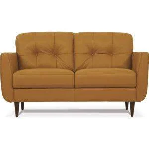 Radwan Loveseat in Tufted Caramel Leather