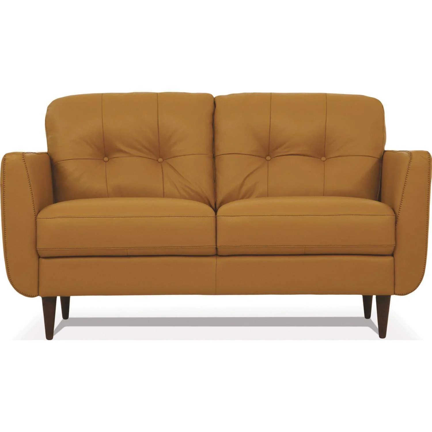 Radwan Loveseat in Tufted Caramel Leather