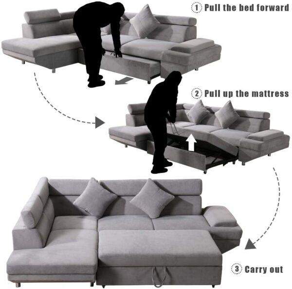 Sleeper Sofa Bed Sectional Aero (Custom) - Image 2