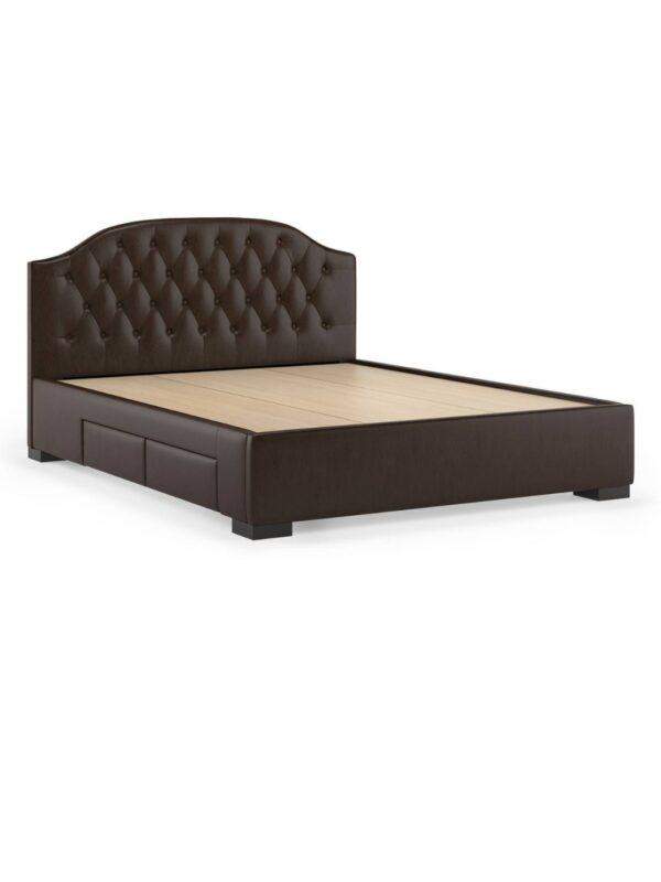 Bed Upholsted Arched Tufted with Storage