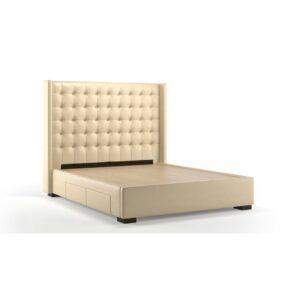 Bed Upholstered Tufted High Back