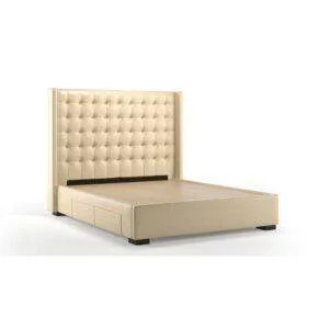Bed Upholstered Tufted High Back
