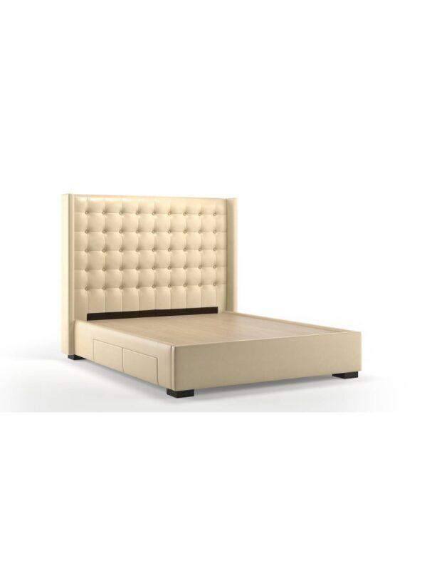 Bed Upholstered Tufted High Back