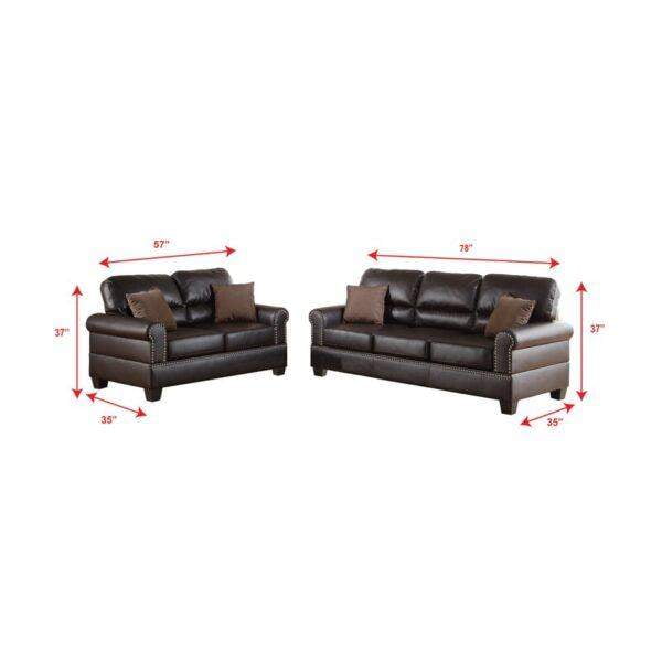 Boyster 2 Piece Faux Leather Living Room Set - Image 4