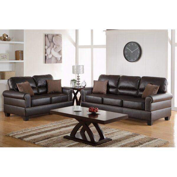 Boyster 2 Piece Faux Leather Living Room Set