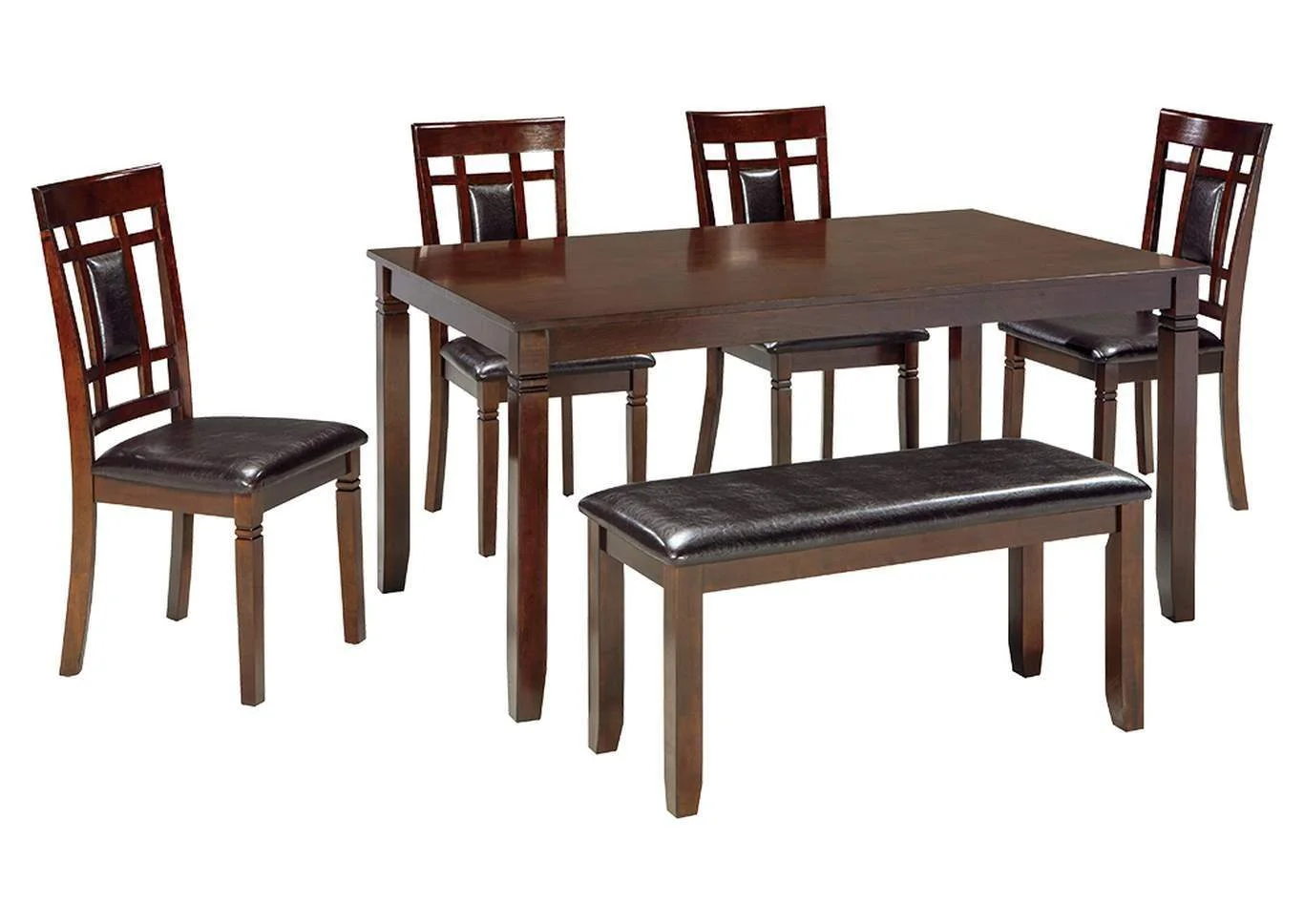 Benox Dining Room Table and Chairs with Bench (Set of 6)
