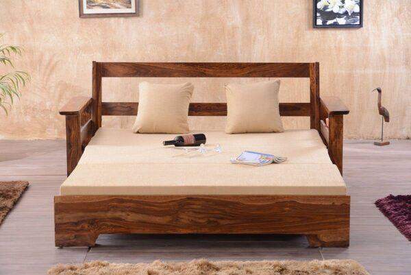 Solid Wood Avon Sofa cum Bed - Image 4