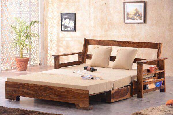 Solid Wood Avon Sofa cum Bed - Image 3