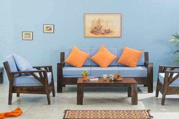 Solid Wood Frozen Sofa Set - Image 6