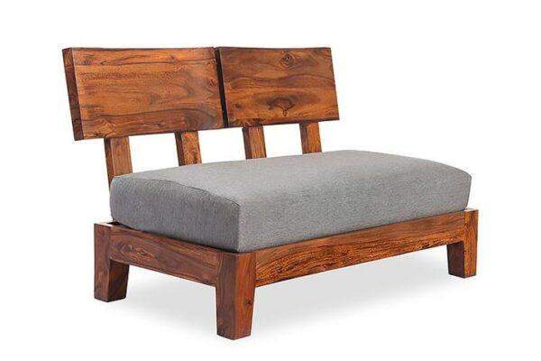 Solid Wood Curved Accent Sofa - Image 4