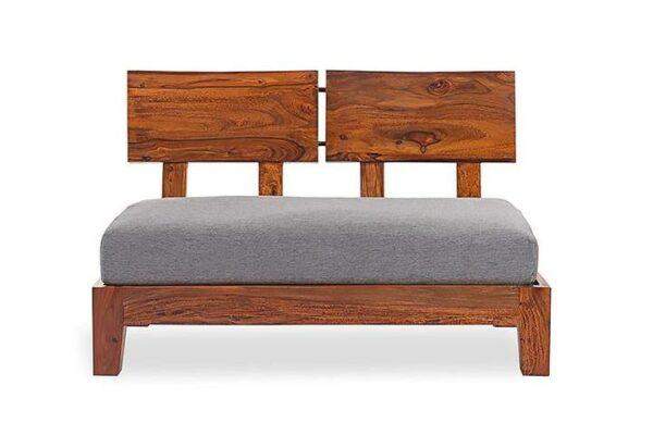 Solid Wood Curved Accent Sofa - Image 3
