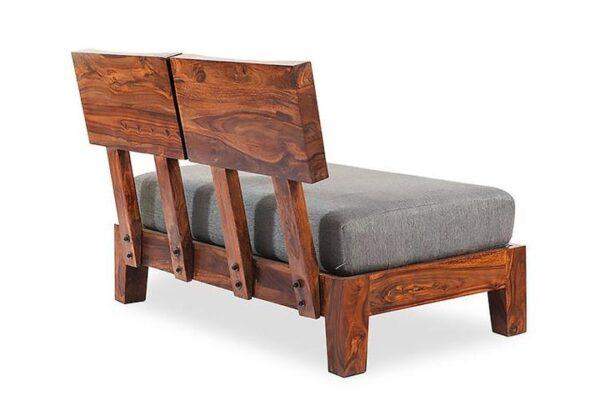Solid Wood Curved Accent Sofa - Image 2