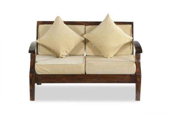 Solid Wood Mayor Sofa Set Light Walnut finish - Image 4