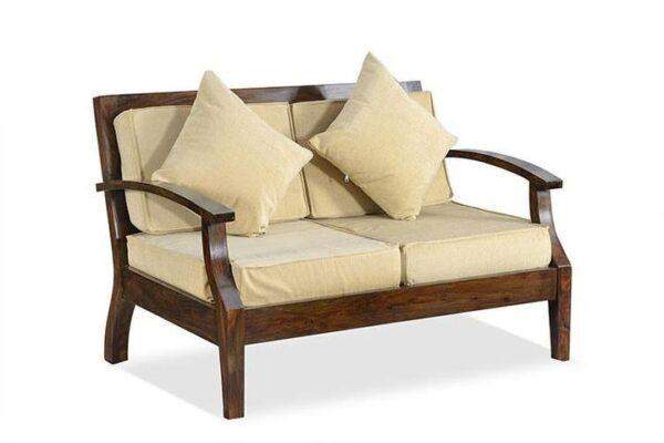 Solid Wood Mayor Sofa Set Light Walnut finish - Image 9