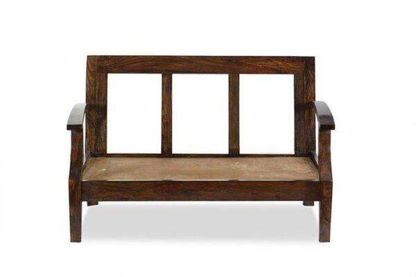 Solid Wood Mayor Sofa Set Light Walnut finish - Image 7