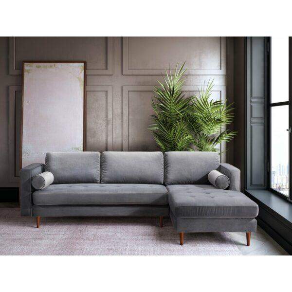 Labombard Velvet L shape with bolsters - Image 3