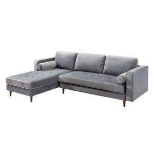 Labombard Velvet L shape with bolsters