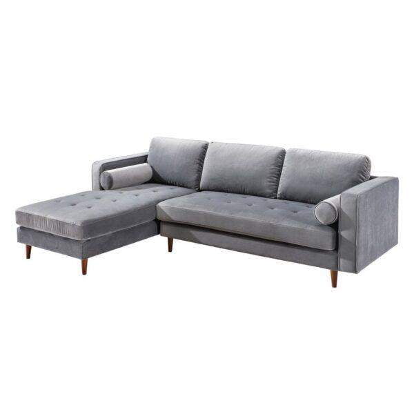 Labombard Velvet L shape with bolsters