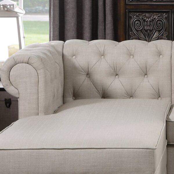 Chesterfield 112" Wide Left Hand Facing Sofa and Lounger - Image 2