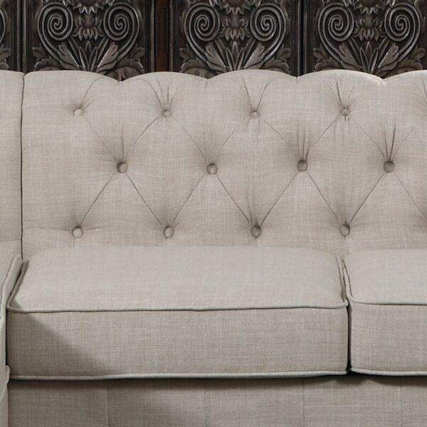 Chesterfield 112" Wide Left Hand Facing Sofa and Lounger - Image 3