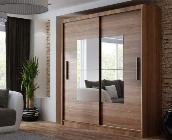 Wardrobe Sliding Large Mirror Shutters