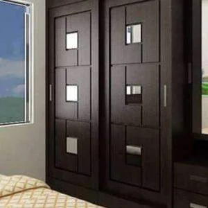 Wardrobe Grid Square Cut outs Mirror