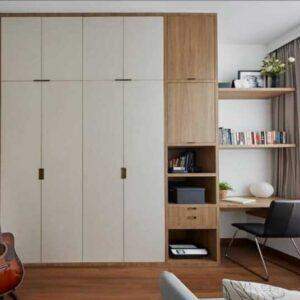 Wardrobe with loft cum study desk