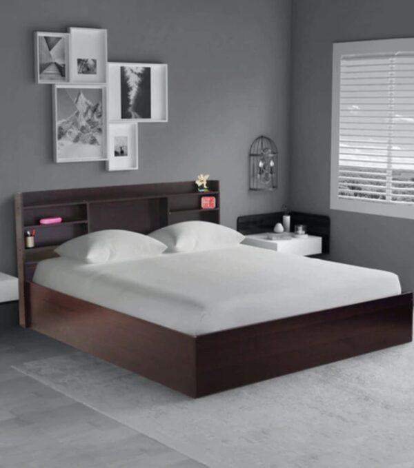 Bed Queen Size Ren with back box and Under box storage