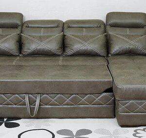 Allie L shape 3 Seater Sofa cum Bed with Lounger