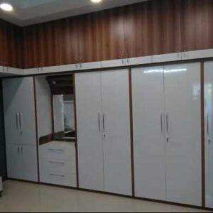 Wardrobe Gloss Laminate with loft 2 tone