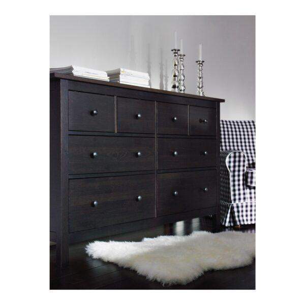 8-drawer dresser, black-brown63x37 3/4 " - Image 2