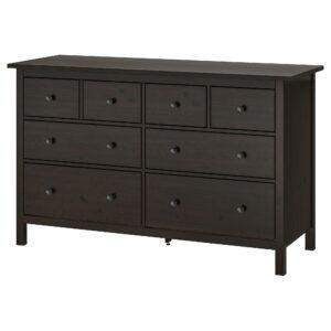 8-drawer dresser, black-brown63x37 3/4 "