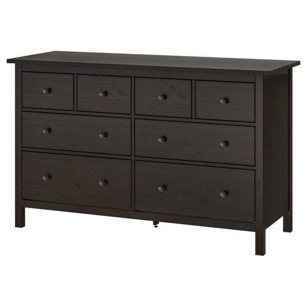 8-drawer dresser, black-brown63x37 3/4 "