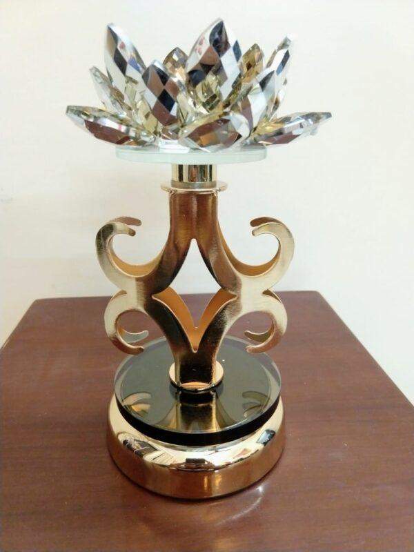 single crystal flower tea light candle holder