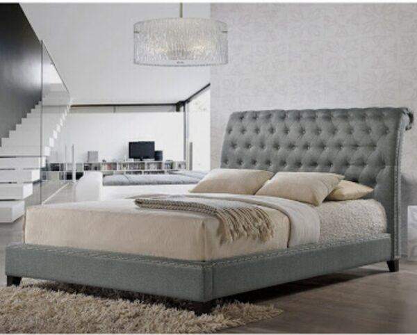 Bed 6 x 6.5 feet (inner) Kingston Tufted Letherite 48" Ht