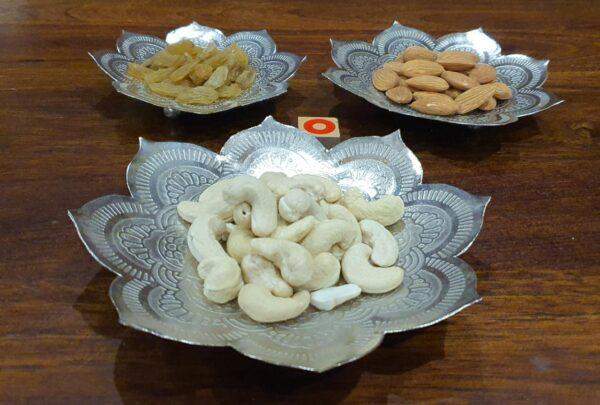 Pure German silver Dry fruit serving set of platter. - Image 2