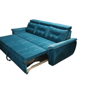Sofa Bed Cindy 3 Seater Blue leatherite/custom colour