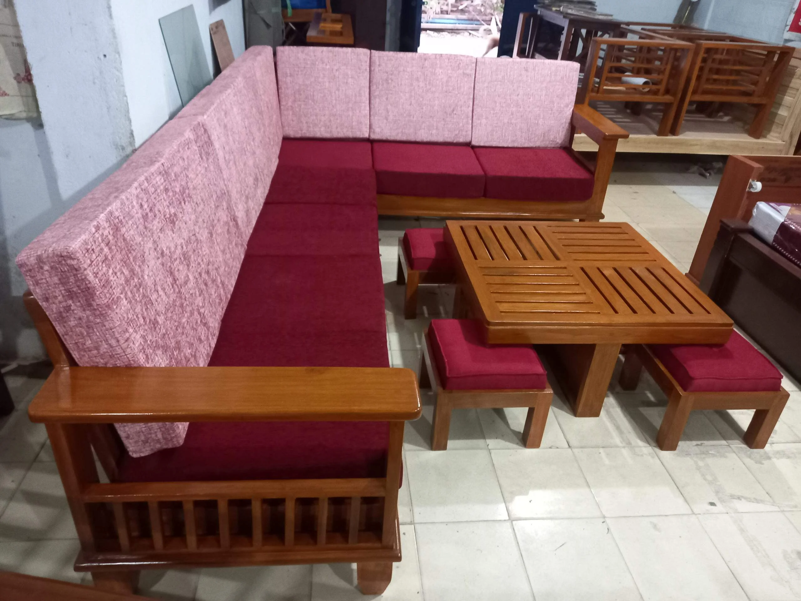 Solid wood sofa L shape Mag - Image 2