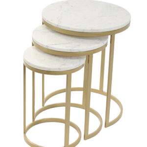 Metal nest of table Round (set of 3)