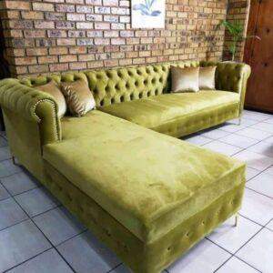 Chesterfield L shape Sofa + Lounger