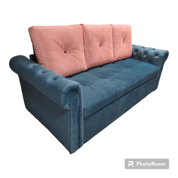 Sofa bed Chester in suede 2 fold - Image 2