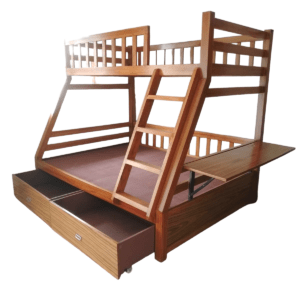 Solid Teak Bunk Bed 2 level with storage