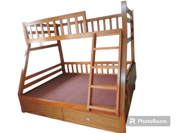 Solid Teak Bunk Bed 2 level with storage - Image 4