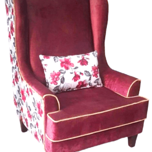 Wing chair 2 tone with pillow